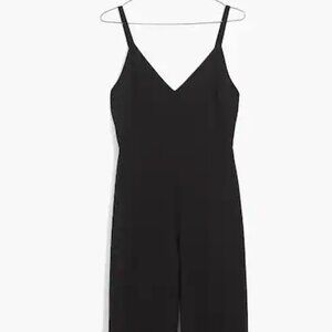 Madewell Thistle Cami Wide Leg Black Jumpsuit, 00